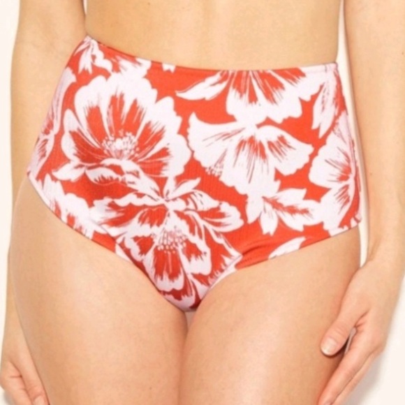 SHADE & SHORE Mauve Ribbed Side Tie Hipster Bikini Bottoms Mix & Match NWT - Picture 11 of 16